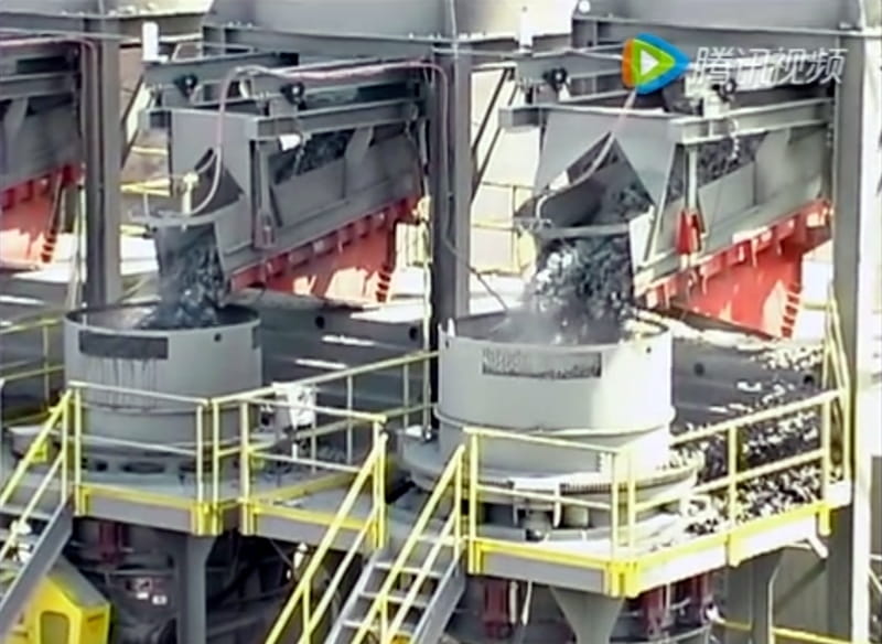 高位料仓+可移动式电磁振动给料机